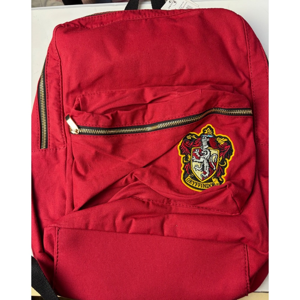 Universal Studios Harry Potter Gryffindor Lined Red Backpack Laptop Bag NEW
